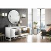 James Martin Vanities Athens 60in Single Vanity, Glossy White w/ 3 CM Ethereal Noctis Top E645-V60S-GW-3ENC